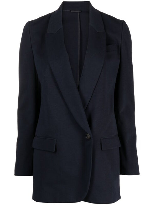 single-breasted cotton-blend blazer